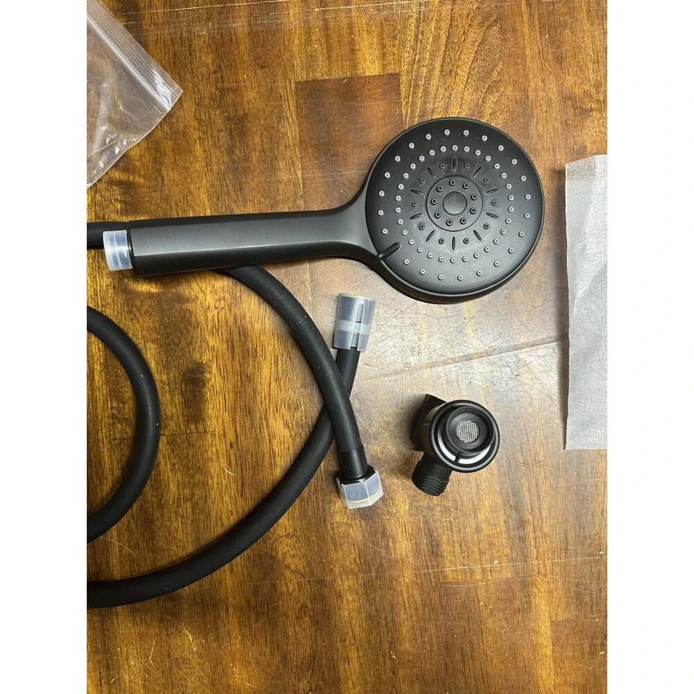 Matte Black Handheld Shower Head Hose Bathroom Replacement Set
